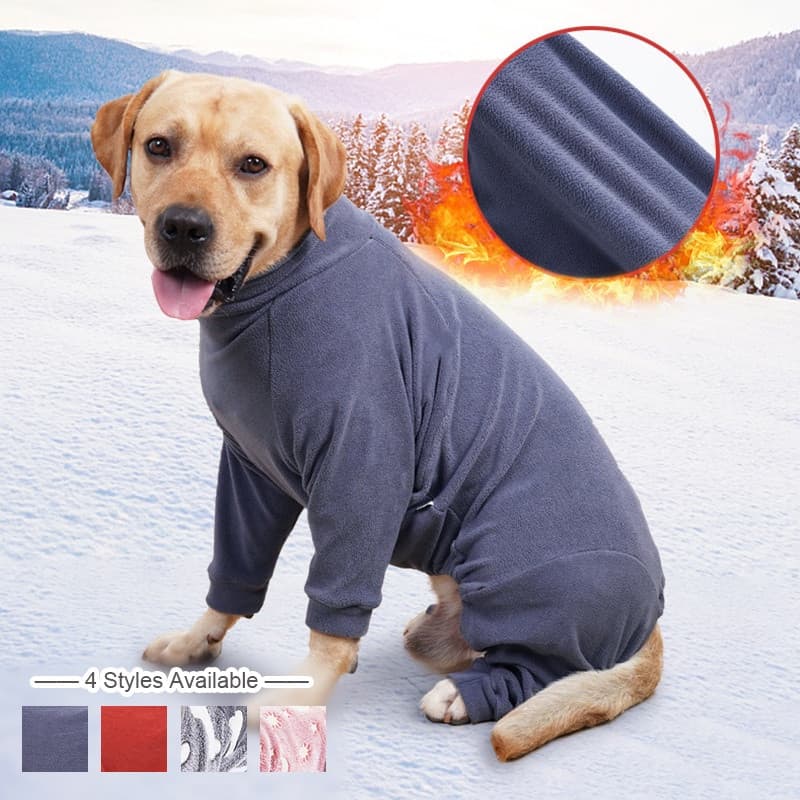 Roupas de Inverno para Cães, Pijamas Acolchoados de Flanela Quente para Cães Médios e Grandes, Labrador SI30