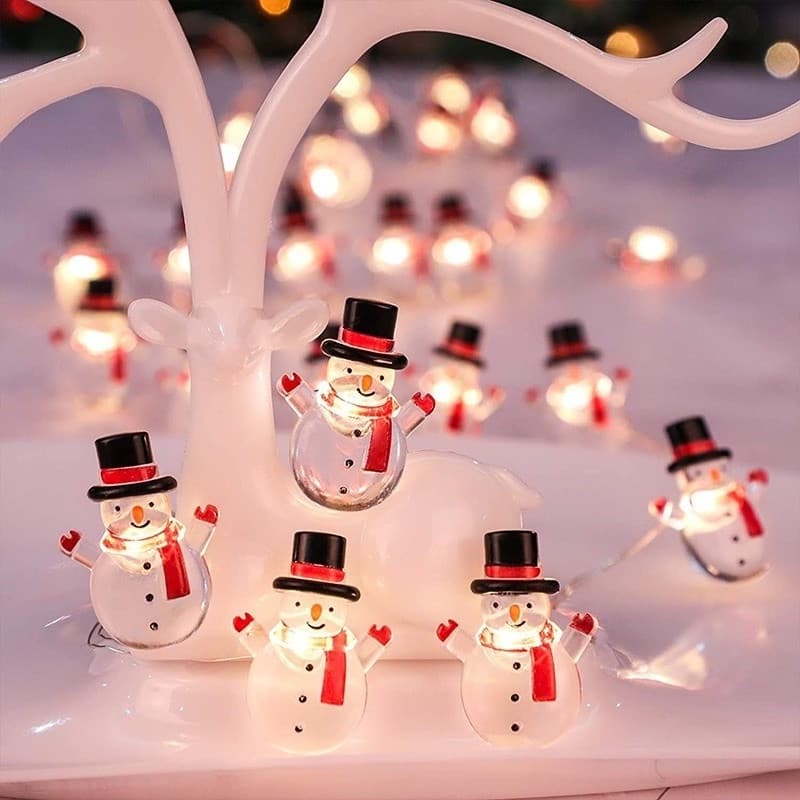 Luzes de LED em Forma de Floco de Neve e Estrela de 2m para Decoração de Árvore de Natal / Festa de Natal