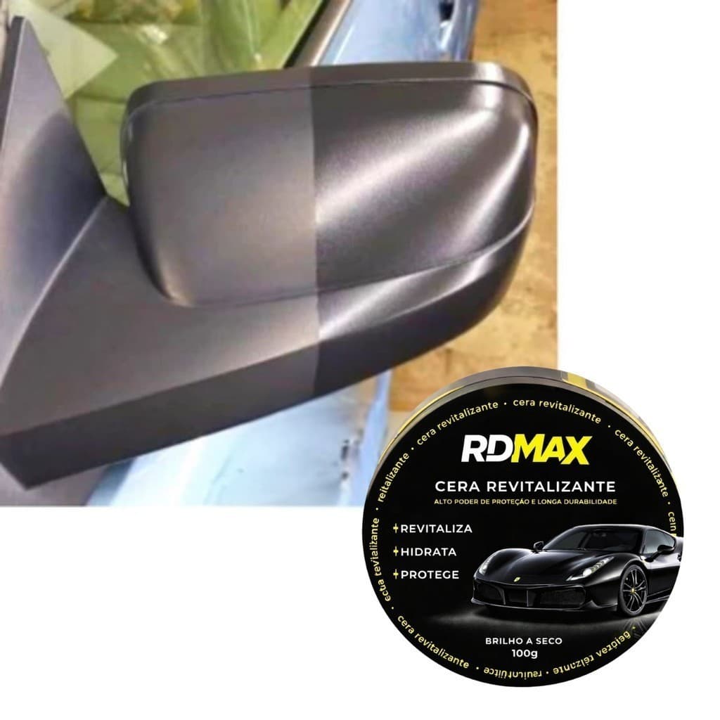 Revitalizador Plástico Automotivo RD MAX Cera Couro Vinil Para-choque Brilho Intenso