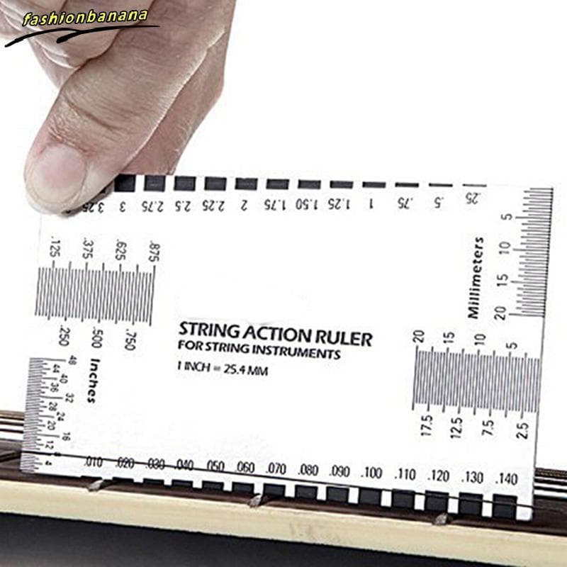 Guia De Régua De Medidor De Ação De Corda De Aço Configuração Luthier De Medição Para Baixo De Guitarra