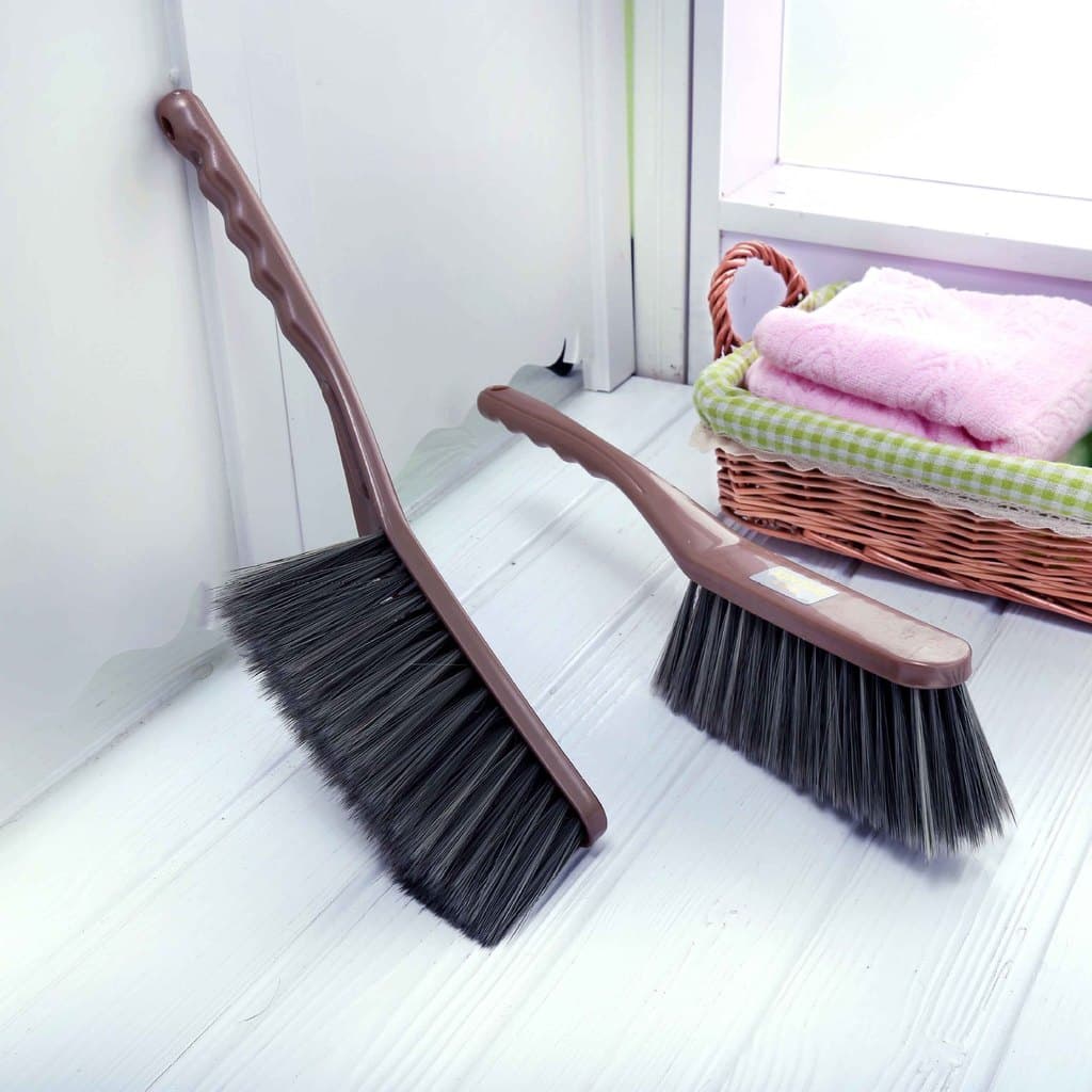 Fabricante atacado imitação de cabelo marrom escova de cama antiderrapante anti-estática escova de remoção de poeira esc