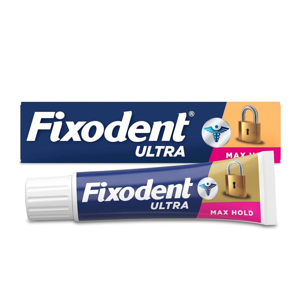 Adesivo para Dentaduras Fixas Ultra Max, 2,2 onças, (a embalagem pode variar) ZWYN