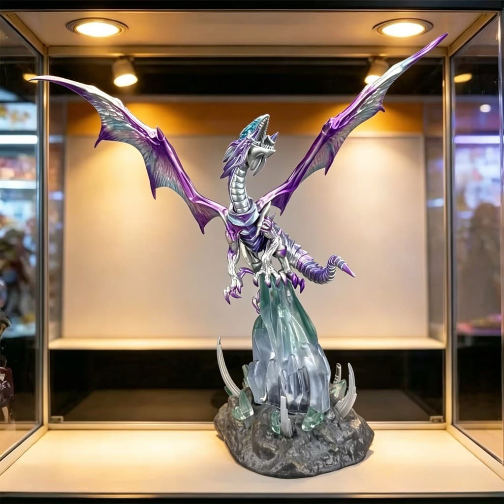 Yu-Gi-Oh! Figura luminosa de dragão branco de olhos azuis, estátua GK bidimensional, mesa de jogo moderna de mesa Ma