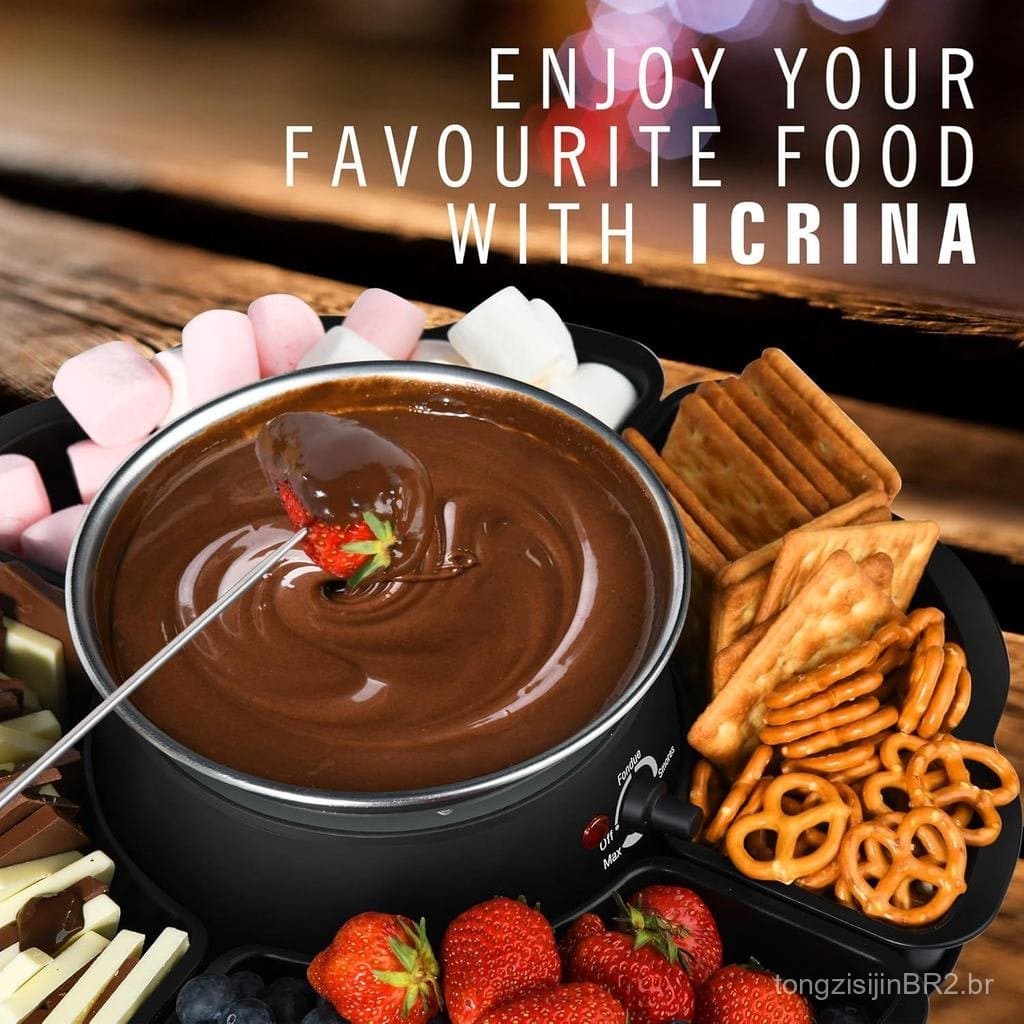 Conjunto 2 em 1 para Fazer S'mores e Fondue, Kit de S'mores para Uso Interno, Assador de Marshmallow com Controle de Tem