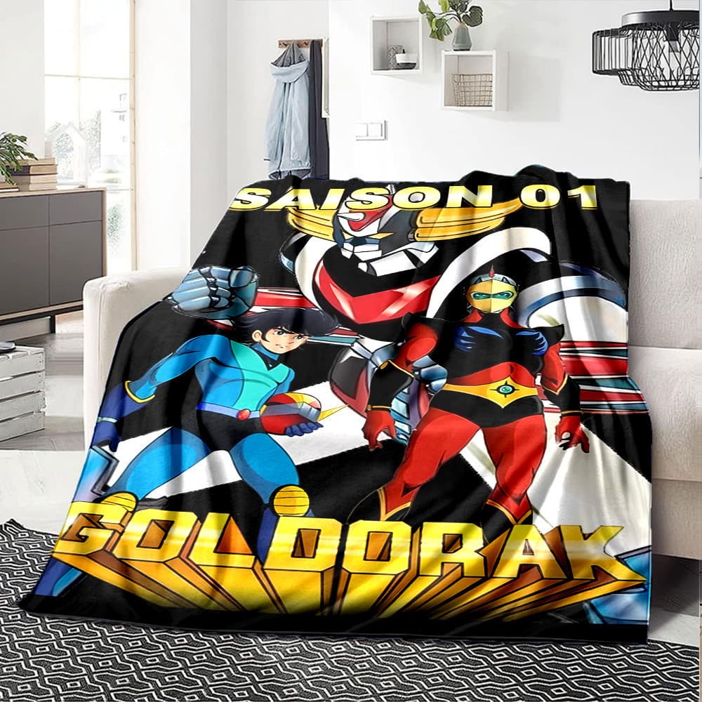Suprimentos Para Casa UFO goldorak Impressão Cobertor Sala De Estar Quarto Cama Macio Presente De Aniversário