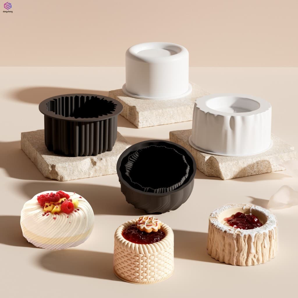 Molde De Bolo De Coto De Árvore De 4 Polegadas-Silicone De Qualidade Alimentar Para Assar Sobremesas Francesas
