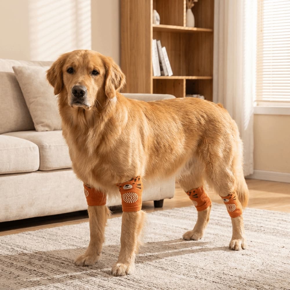 Joelheiras Para Animais De Estimação RLFIBEB , Capas Elásticas Anti-Sujeira Pernas De Cachorro , Cotoveleiras Abrasão Ma