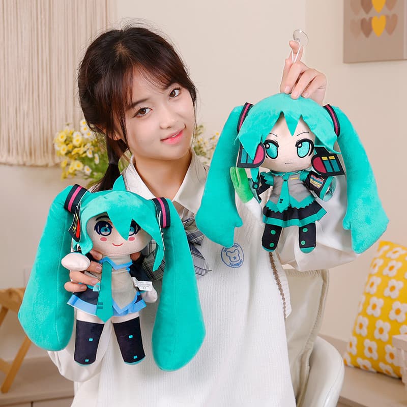 Bonito Hatsune Miku boneca de pelúcia Kawaii pingente de pelúcia ídolo Virtual macio pelúcia bebê cantor travesseiro cri