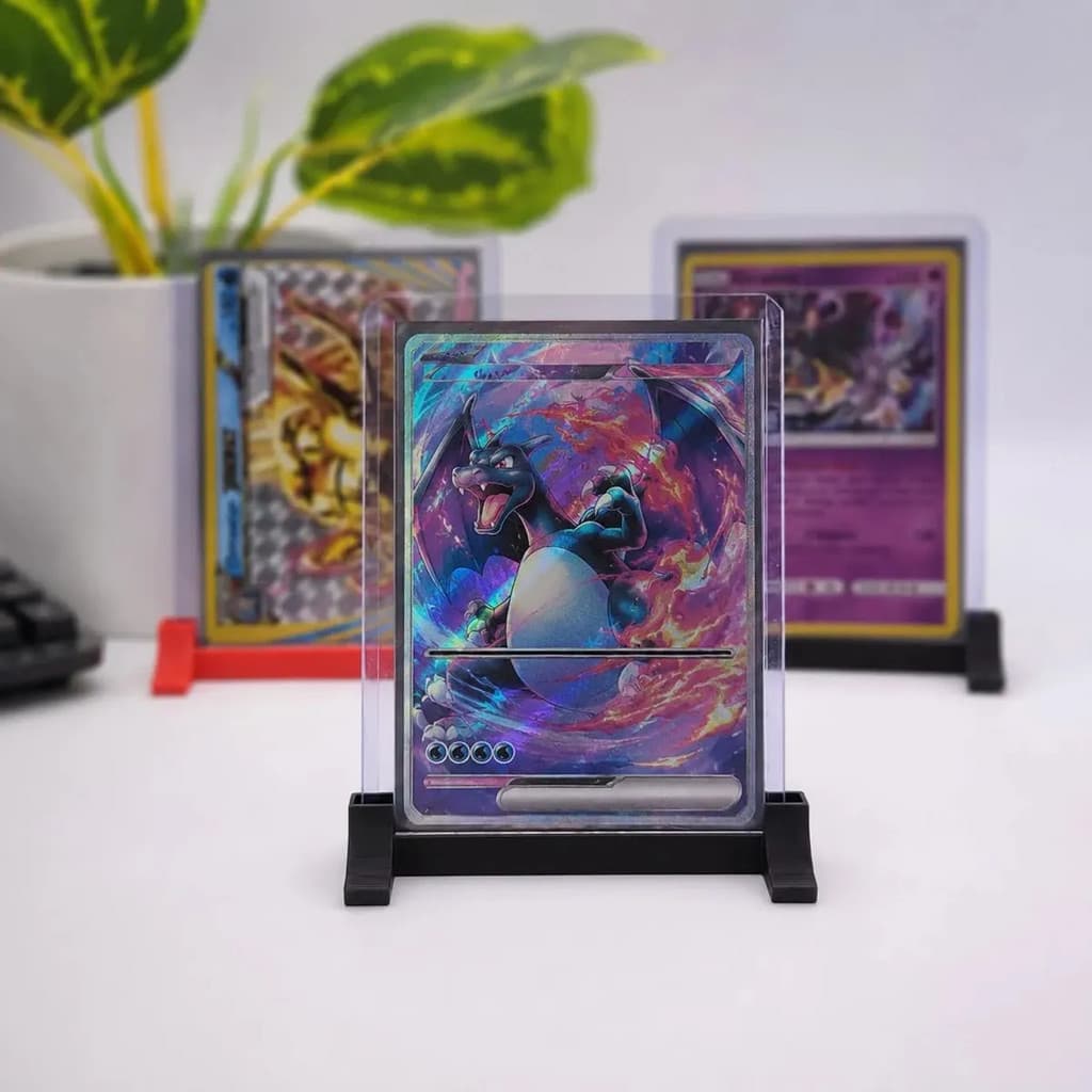 Kit 4 Top Loaders + 4 Suportes Expositores Para Cards