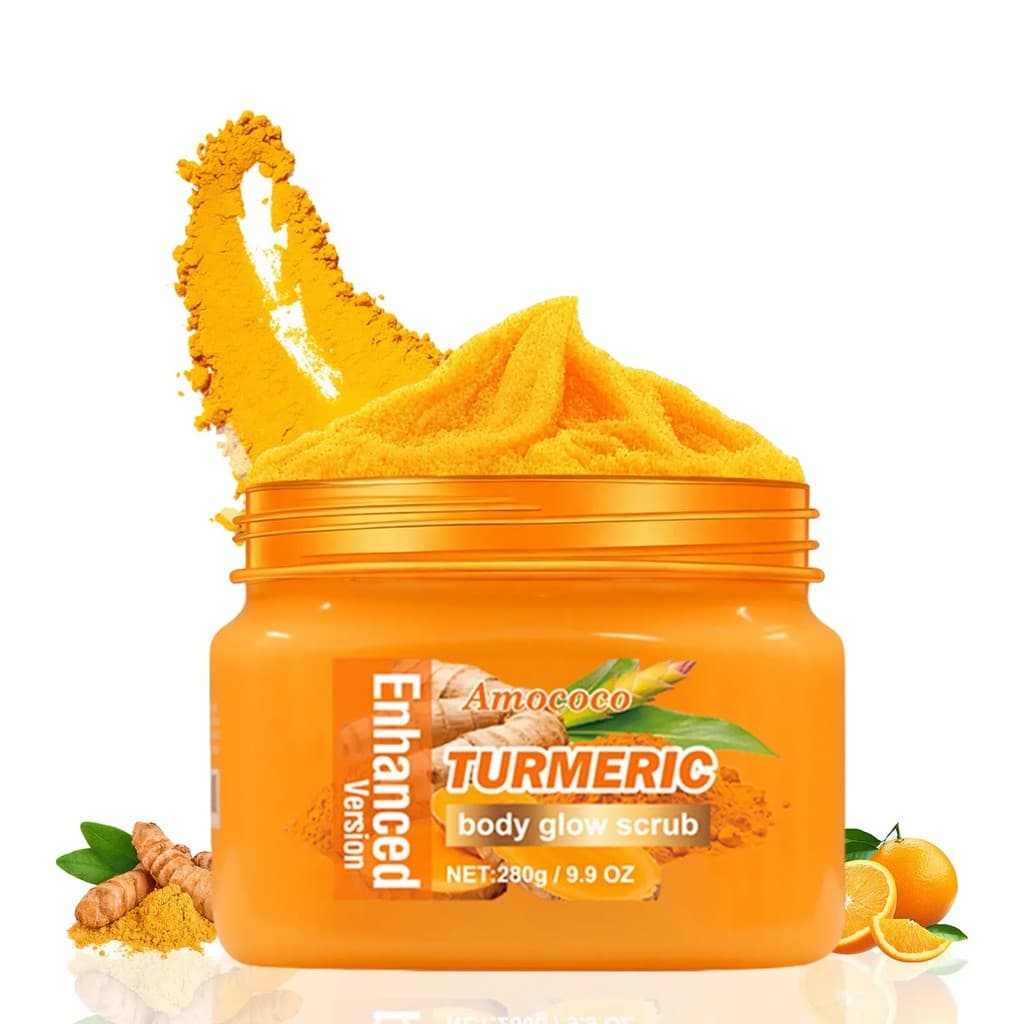 Esfoliante Nutritivo de Cúrcuma 280g - Contém Extrato de Cúrcuma e Ingredientes Hidratantes. Esfoliante Suave, Hidrata P
