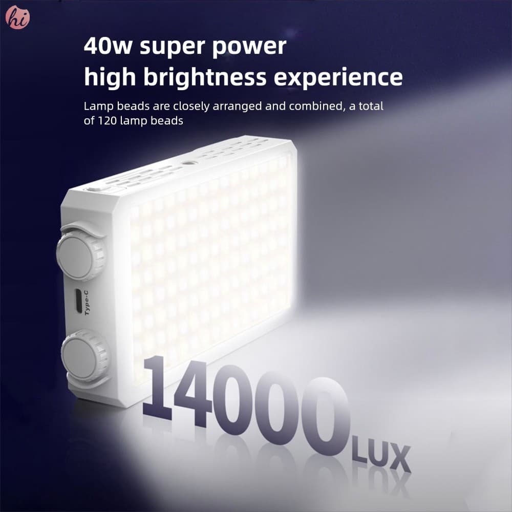 Luz LED Bicolor Profissional 40W-CCT Ajustável 2500K-9000K , 4400mAh , De Preenchimento Para YouTube/Filme