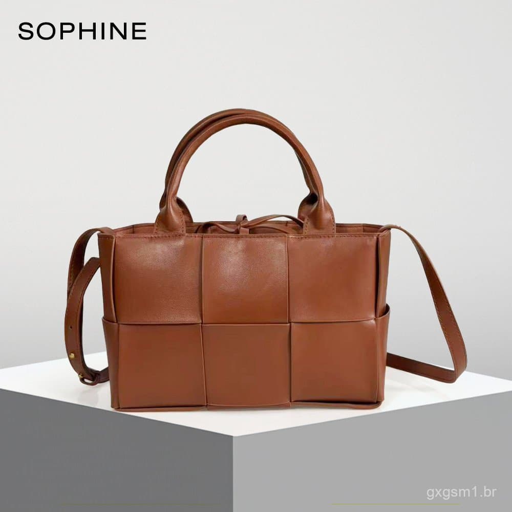 Bolsa Tote Casual Clássica Feminina, Estilo de Marca de Moda, Bolsa de Ombro de Tecido