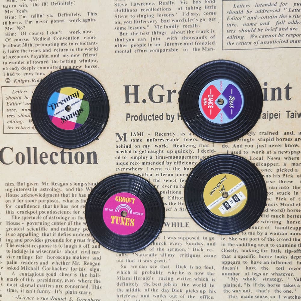 Nostálgico cassete registro ímã conjunto decorativo ímã geladeira adesivo Retro fita registro geladeira adesivo quatro p