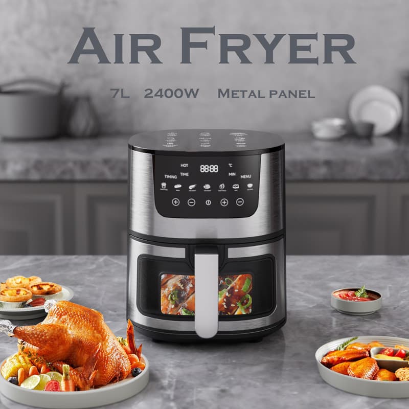 2026 novo estilo Airfryer Visual fritadeira de ar casa inteligente 7L grande capacidade fritadeira elétrica versão em in