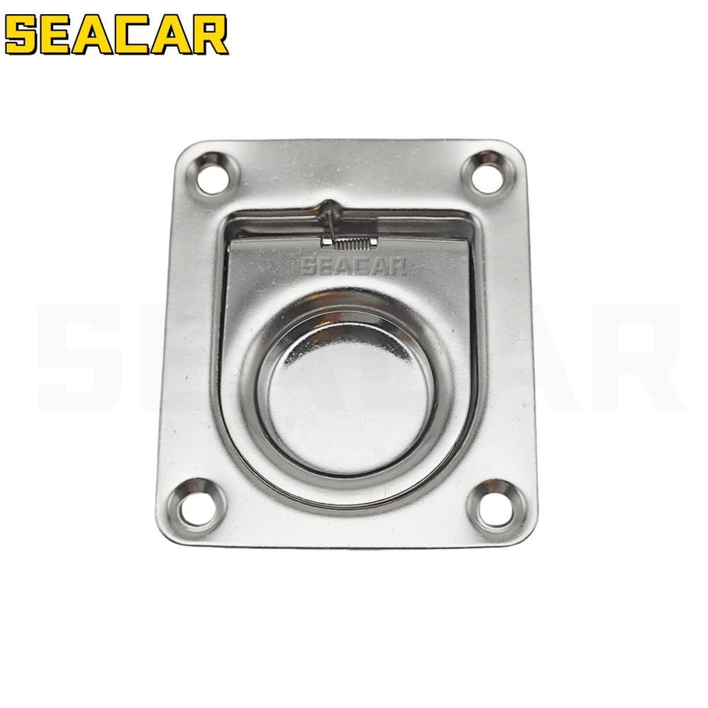 Puxador de escotilha com mola em aço inoxidável 304, 65*56mm, para iates e barcos, acessórios de ferragens marítimas 7.2