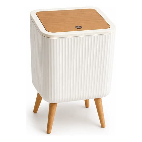 Lixeira Cesto de Lixo com Tampa Abre Fácil Retro Banheiro Cozinha Retro 9l Tampa Click Pés Grande