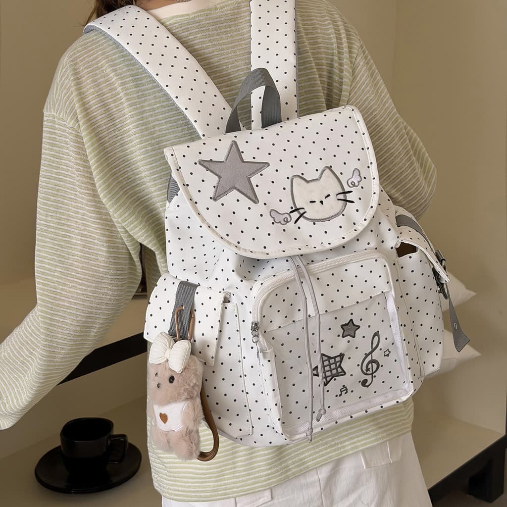 Novo estudante feminino mochila menina Preppy nicho Design mochila versão feminina mochila de grande capacidade
