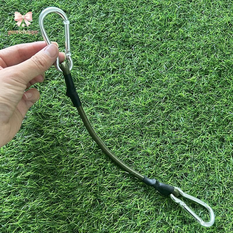 Gentlehappy 30/60/90/120cm Mosquetão Corda Elástica Acampamento Ao Ar Livre Alça De Bagagem Varal Estiramento Durável Eq