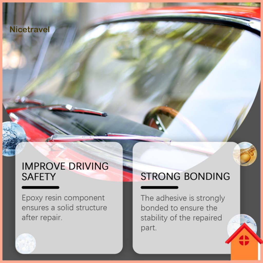 Windshield Scratch Repair Car Kit for Cracks Chips Uv Glass Fluid Permanent Bonding Prevents Spreading Diy Tool for Line