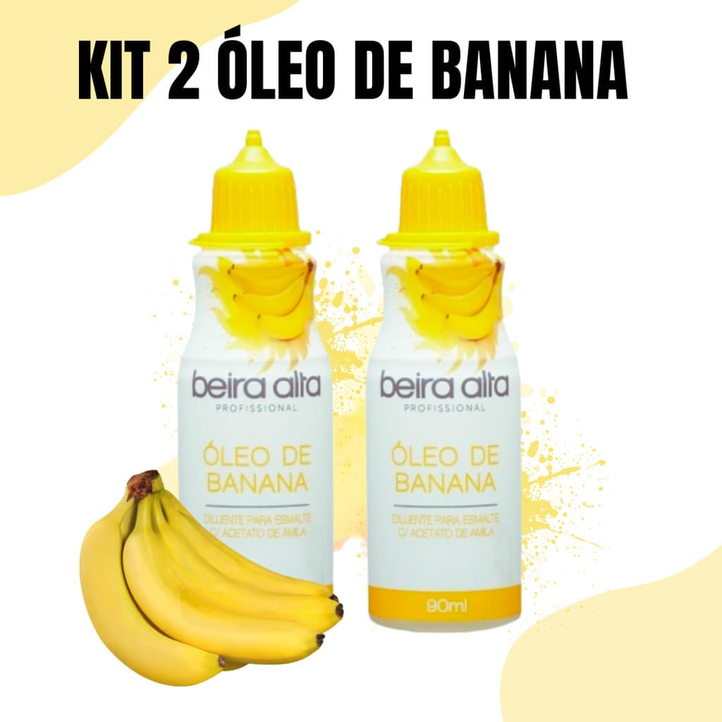 Kit 2 Óleo de Banana Beira Alta Diluente Para Esmalte 90ml