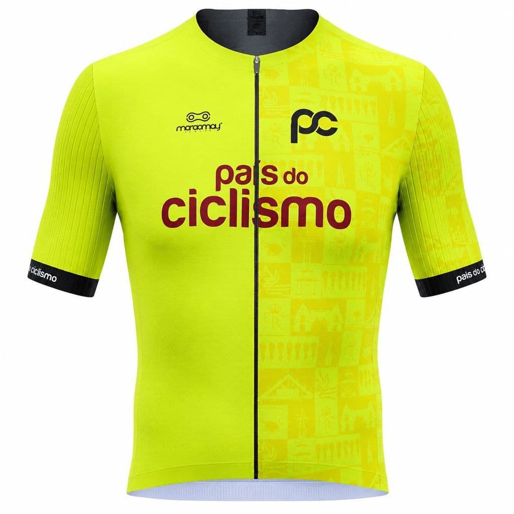 Camisa de Ciclismo Marcio May Highline País do Ciclismo Amarela