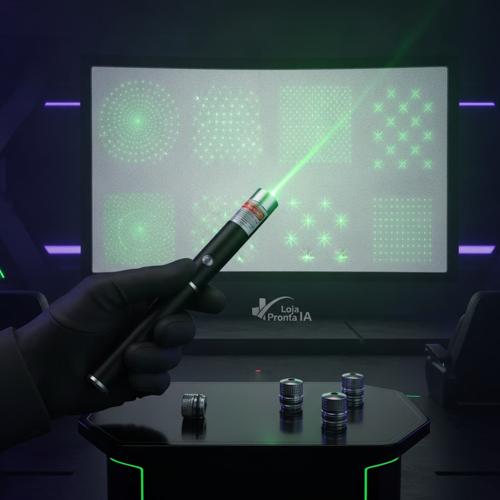 Ponteiro Laser Verde Alta Potência Recarregável para Palestras e Exploração Noturna Profissiona
