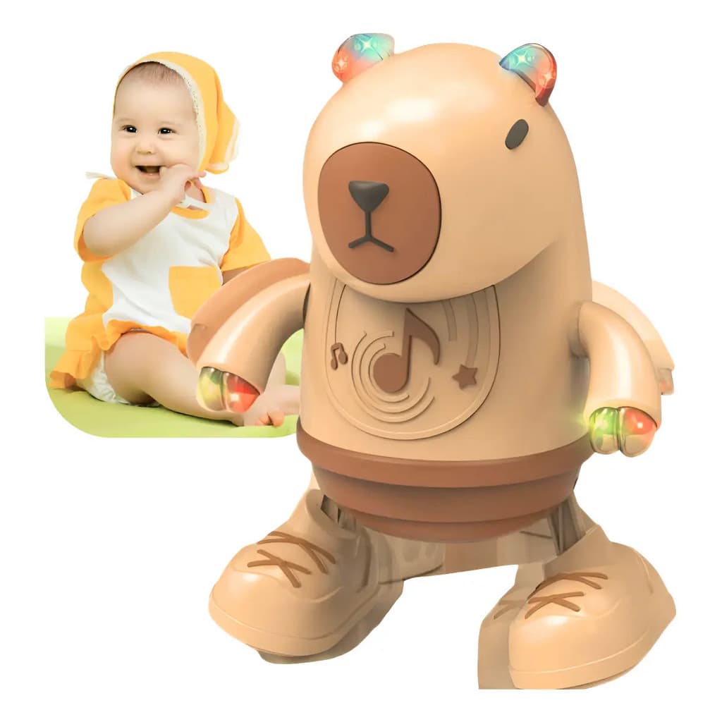 Brinquedo Musical Capivara Divertida Dança Som Imitar Falar
