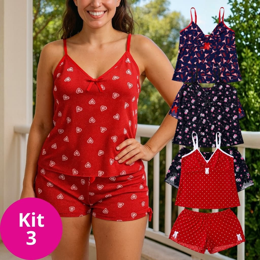 Kit 3 Short Doll de Liganete