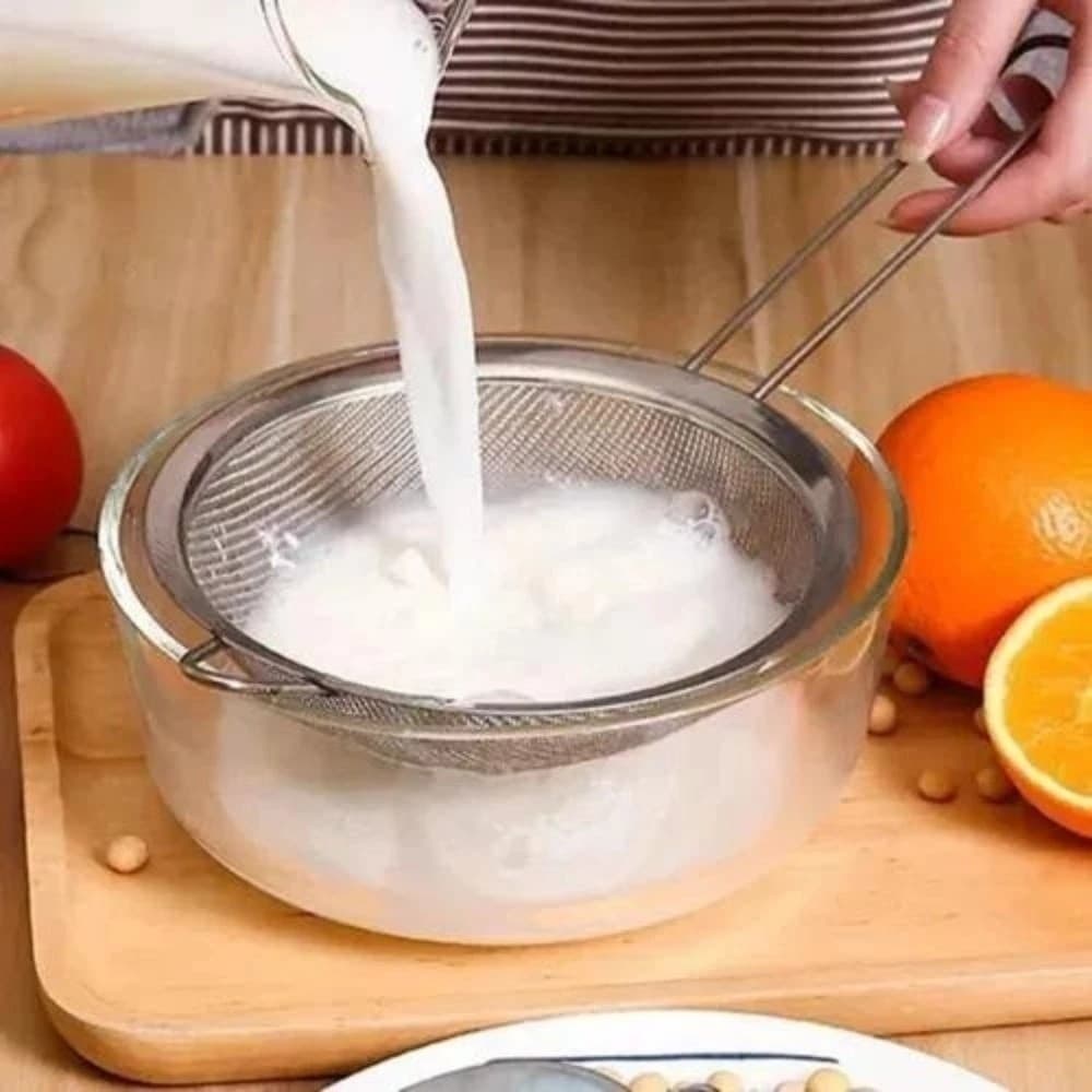 Peneira Inox Coar Farinha Nata Suco Graos Caroço Laranja Farelo Bagaço Cozinha
