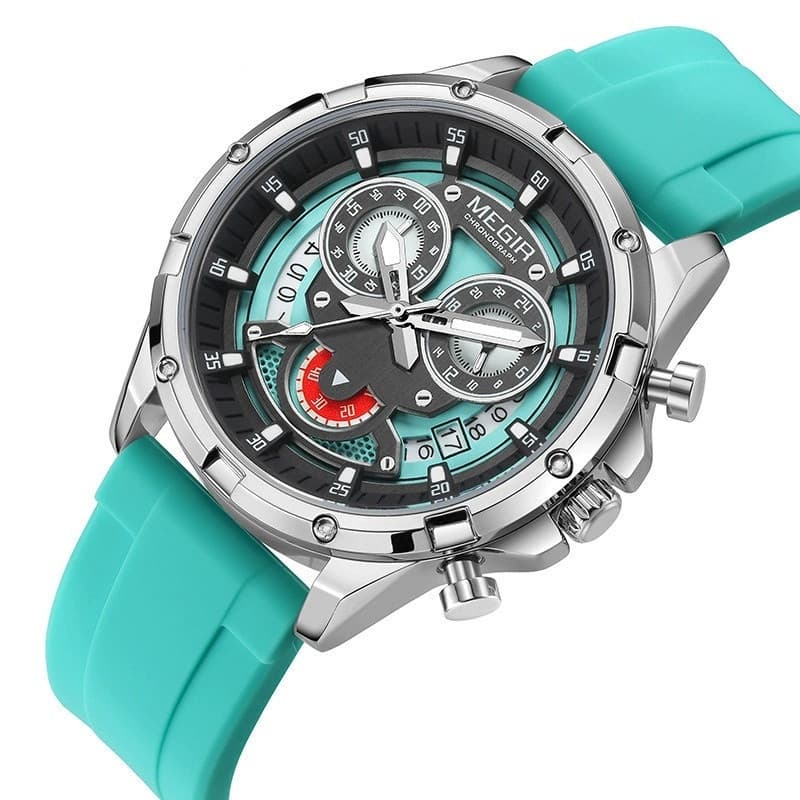 Relógio de Quartzo Masculino MEGIR 2248 Multifuncional Estilo Moderno Único Presente Casual YRFU W6S2