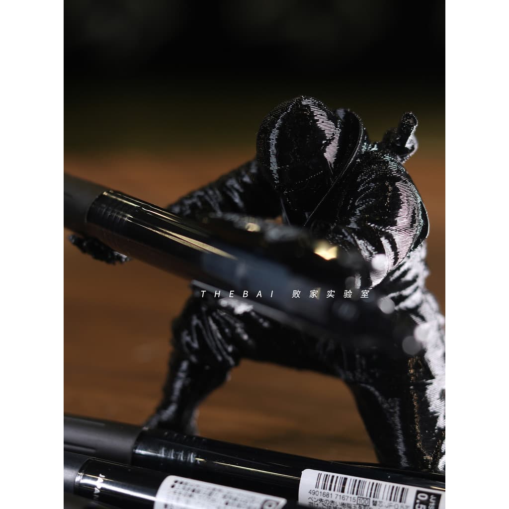 Prodígal laboratório mestre por favor Use caneta Ninja preto Samurai caneta titular ornamentos caneta Gel japonês preto