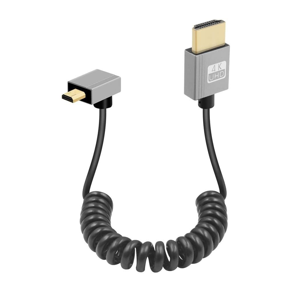 Cabo Espiral GELRHONR 4K Micro para HDTV, 18Gbps 4K@60Hz Micro Macho para Macho HDTV2.0, para Câmeras, Placas de Captura