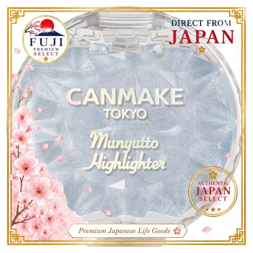 [Canmake] Iluminador 04 Blue Topaz 3,8g Textura Suave Longa Duração 【Direto do Japão】