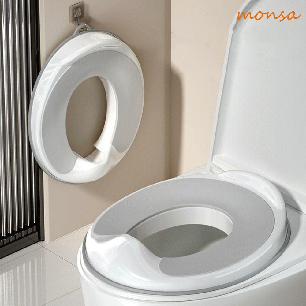 Assento sanitário infantil MONSA, vaso sanitário doméstico à prova de respingos para bebês, almofada de assento sanitári