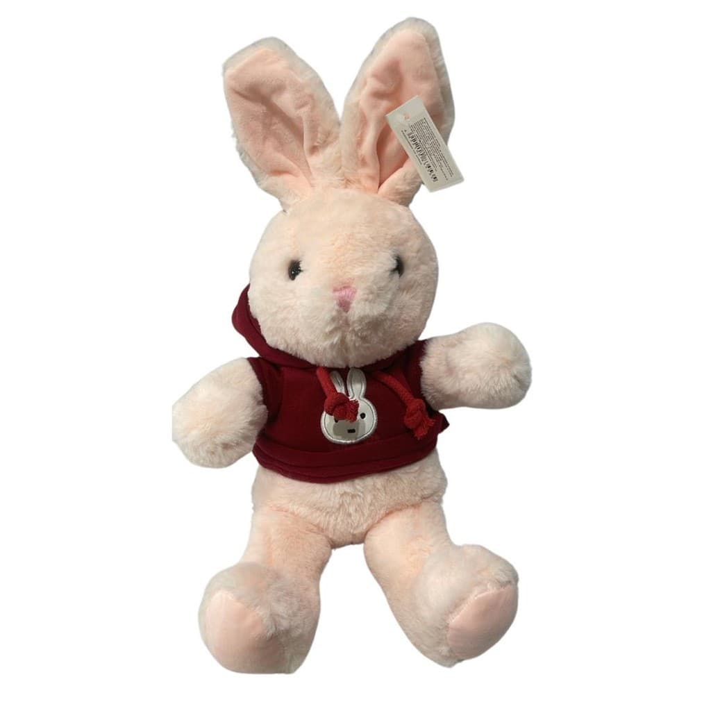 COELHO PELUCIA COM CASACO VERMELHO 40CM