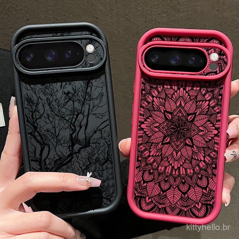 Capa de Telefone com Padrão Mandala para Google Pixel 9PRO XL, Capa de Telefone com Estilo Étnico Totem para Pixel 7