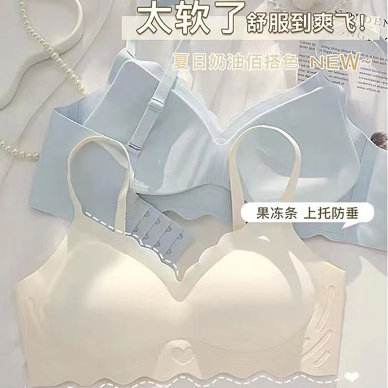 Sutiã de roupa íntima sem costura para meninas, seios Push-up confortáveis e suaves