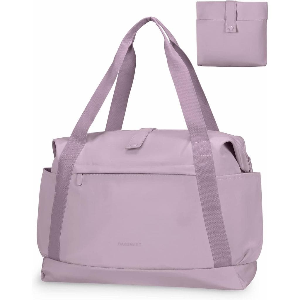 BAGSMART Bolsa de Viagem Dobrável, 30.6L, Grande Bolsa de Mão para Academia e Esportes para Mulheres, Bolsa de Fim de Se