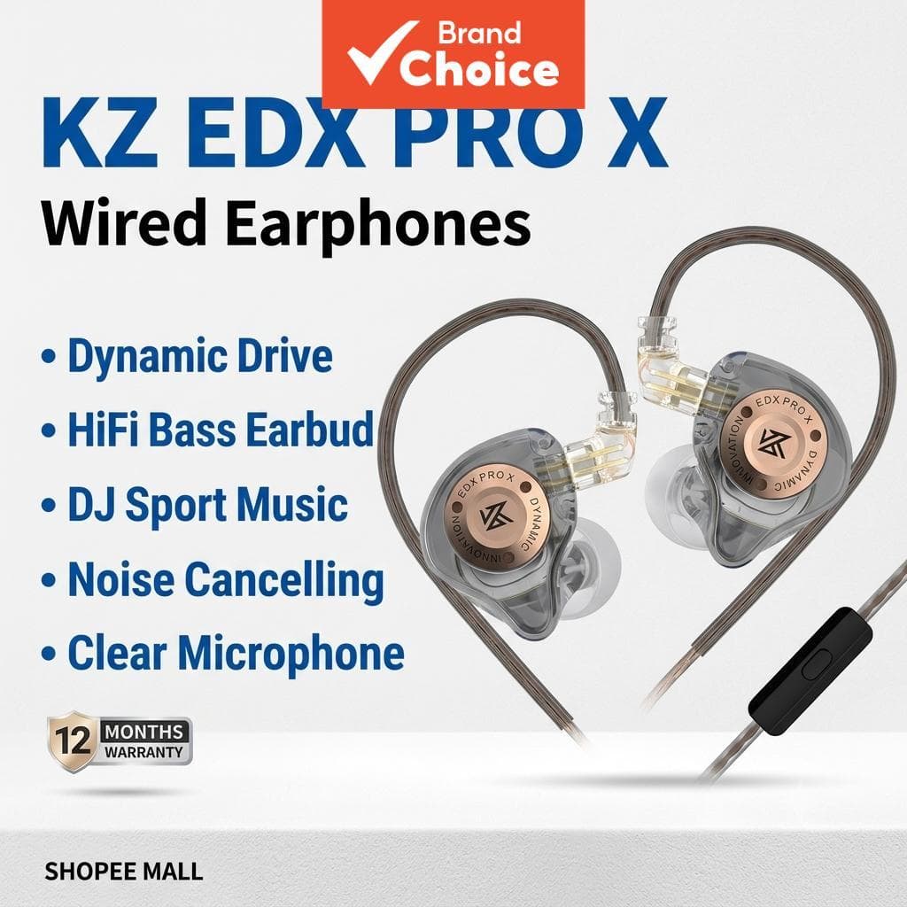 KZ EDX PRO X Fones De Ouvido Com Fio Intra-Auriculares HiFi Bass DJ Sport Music Cancelamento De Ruído Cabo 2PIN Áudio Es