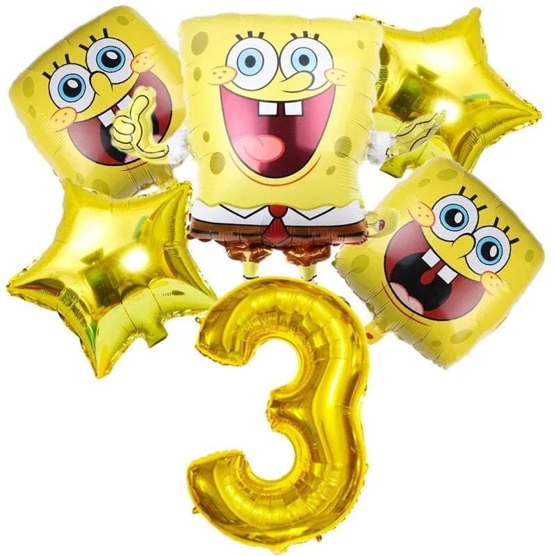 Conjunto de balões dourados do Bob Esponja de 32 polegadas, adequado para festas de aniversário de meninas YG7W ULXE