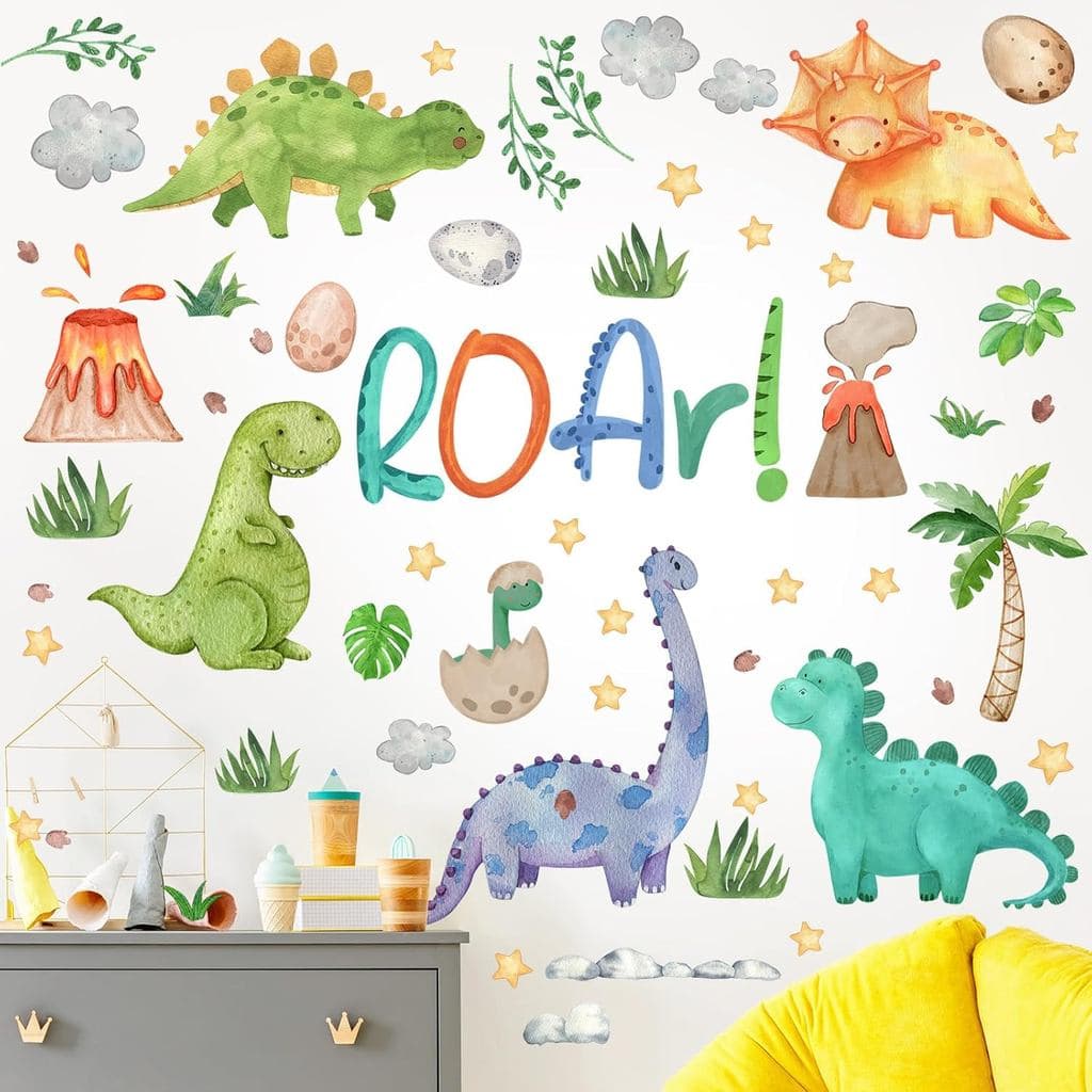 Adesivos de Parede de Dinossauro Resurhang, Adesivos de Parede de Dinossauro em Forma de Árvore, Adesivos Boho Grandes,