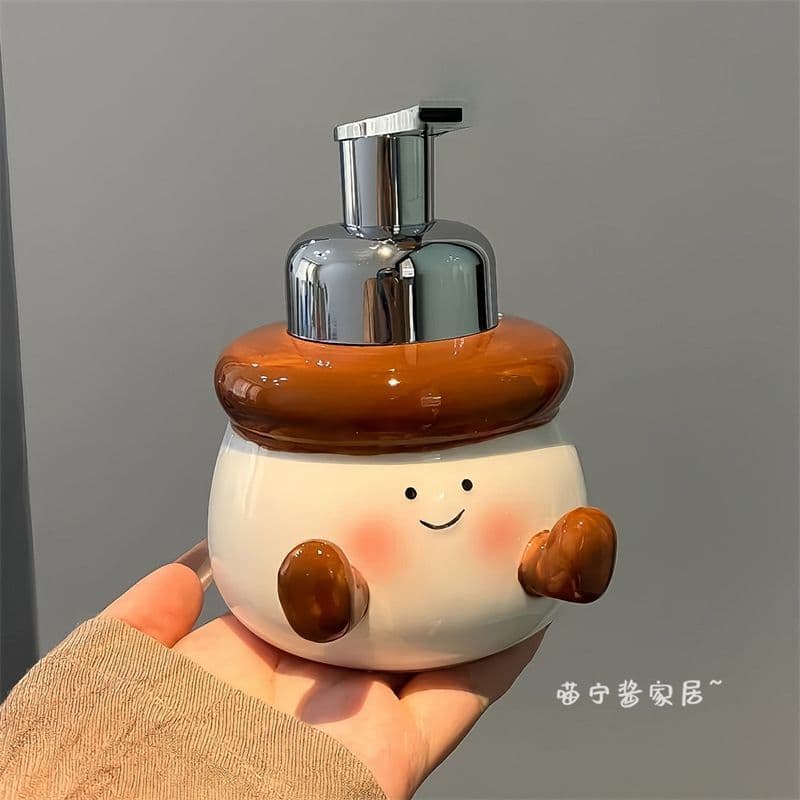 Garrafa de espuma cerâmica Mousse espuma Push tipo mão desinfetante Shampoo limpador Facial Foamer Sub-embalagem garrafa