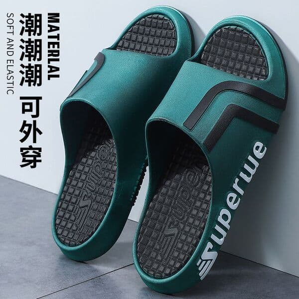 | slippers | ◎Chinelos masculinos verão de sola grossa antiderrapante resistente ao desgaste casa interior banheiro ao a