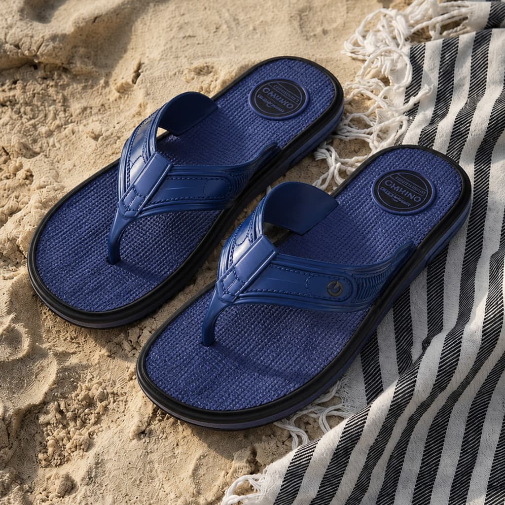 Chinelo Masculino Slide Cartago Casual Adulto Resistente Confortável Macio E Muito Leve
