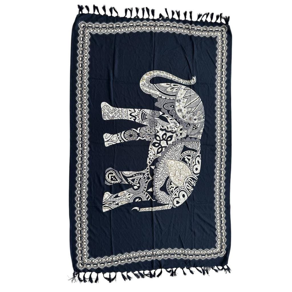 Canga poliester elefante lado gold black