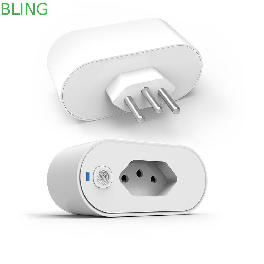 Adaptador De Tomada Inteligente BLING , Monitoramento De Energia De Controle De Voz Plugue Brasil , De Monitor Com Bloqu