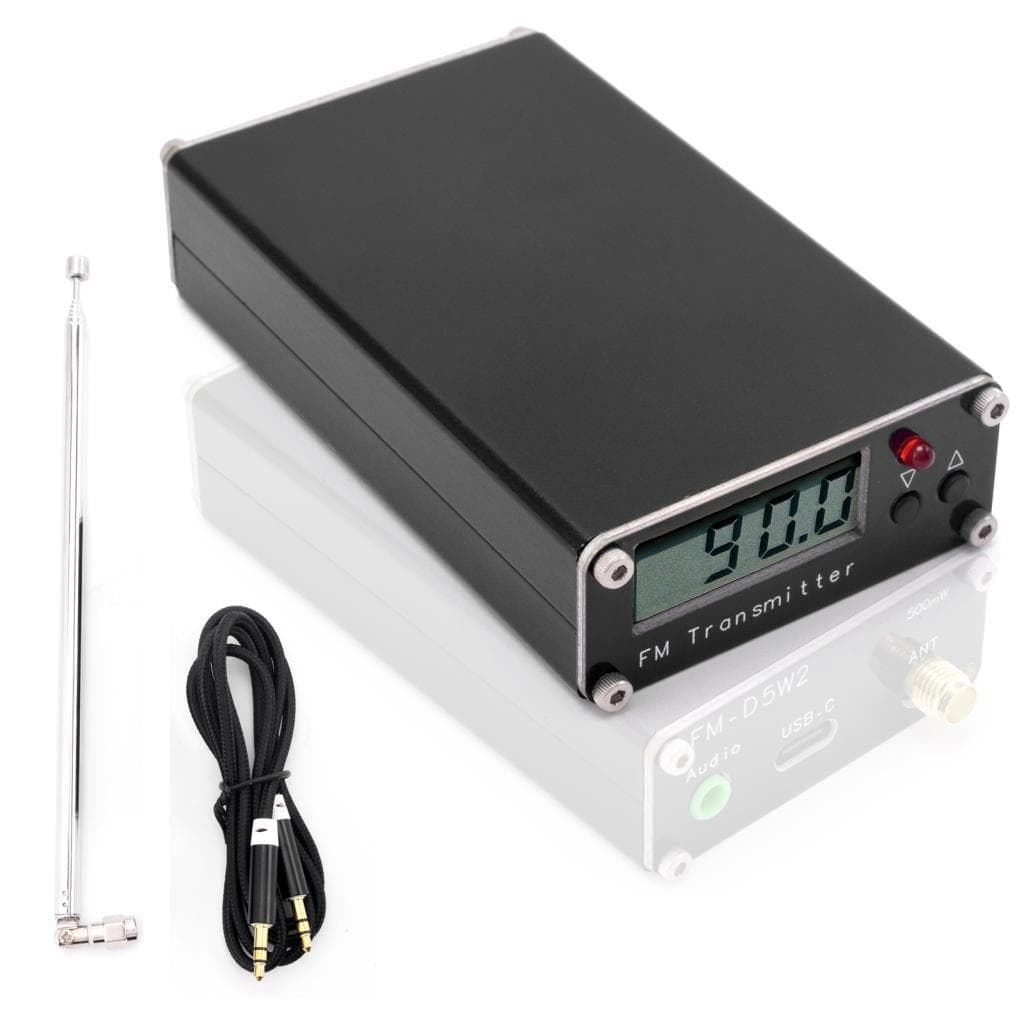 besttool-BR Emissor de modulação de frequência de 0,5W 76-108Mhz 500mW Display digital Dispositivo de transmissão