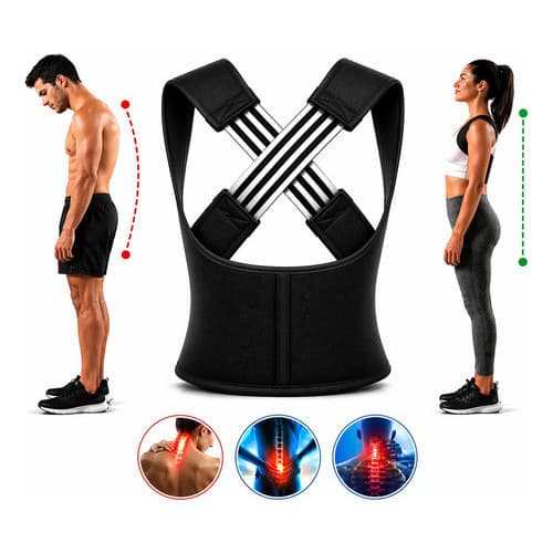Corretor Postura Feminino Masculino Colete Alinhador Coluna