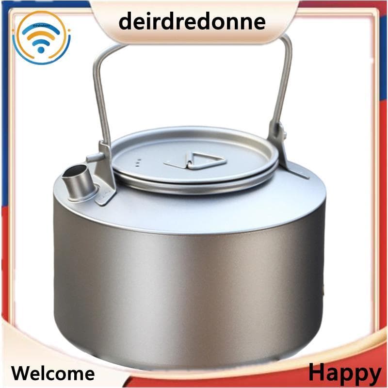 Chaleira De Acampamento Ultraleve De Titânio Para Água Quente E Chá , 980ml-Ideal Piqueniques