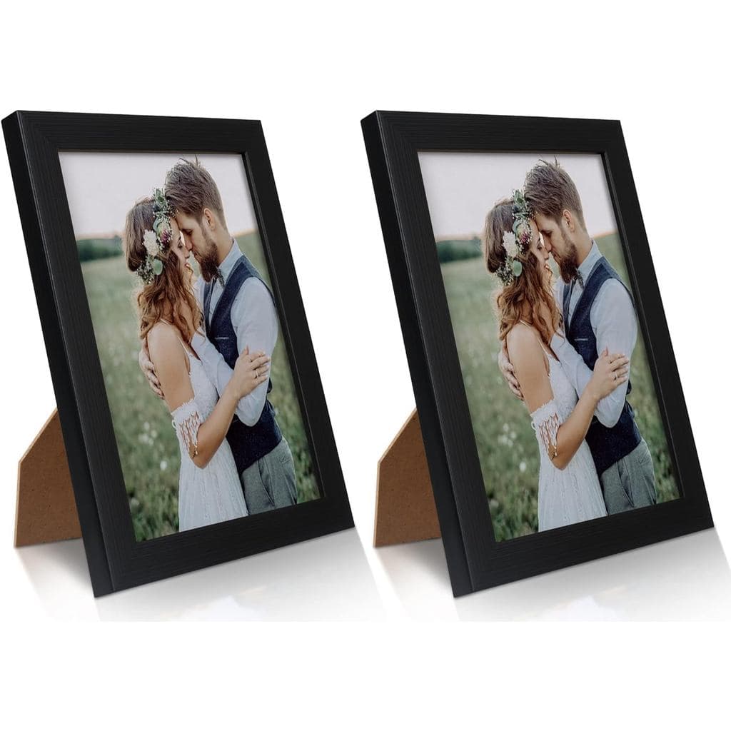 Conjunto de 2 peças PECULA de porta-retratos 5x7, porta-retratos pretos adequados para exibição em parede e mesa, feitos
